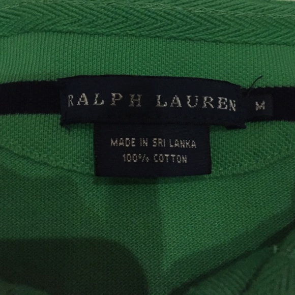 Ralph Lauren stripe polo wht collar - Picture 3 of 3